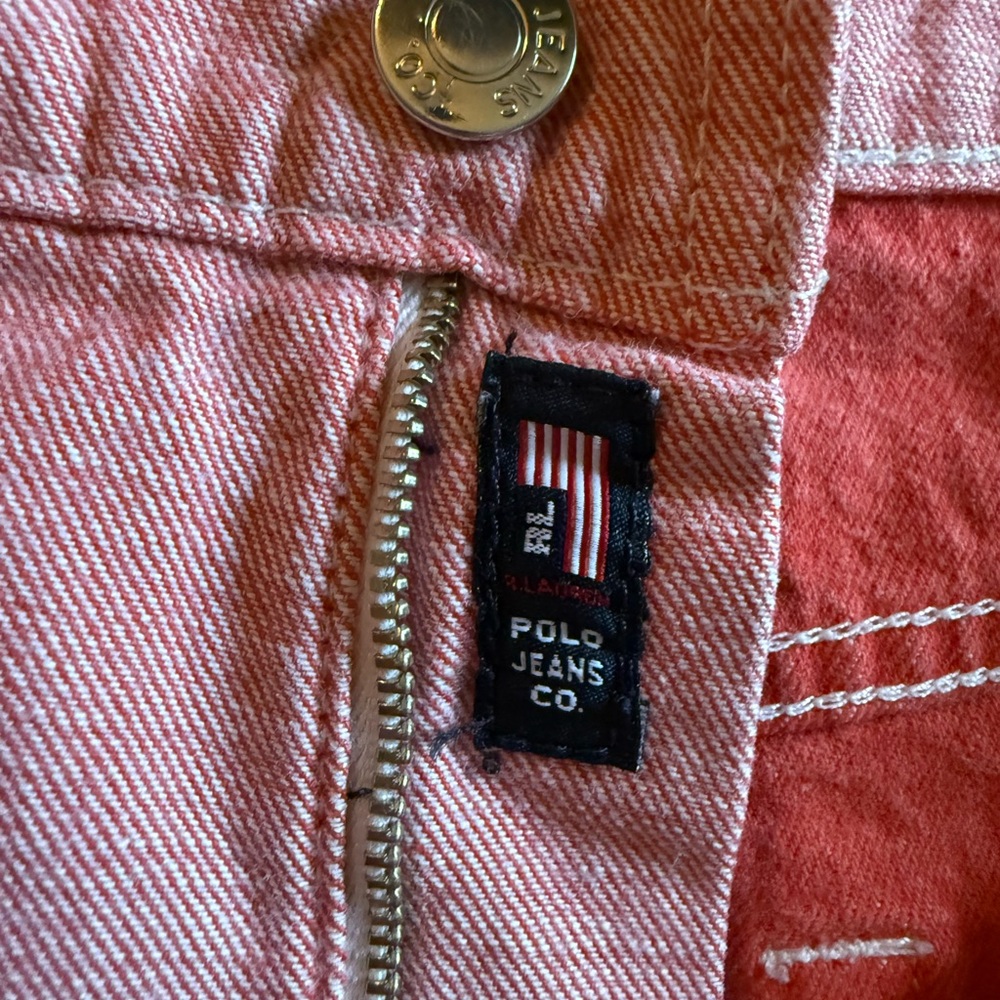 Polo Jeans Co. Ralph Lauren Coral Denim “Saturday Short” | Size 10 ☀️ - Picture 7 of 11